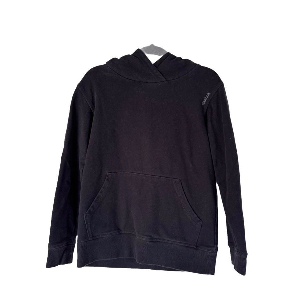 Reebok Black Hooded Sweatshirt Relaxed Fit Men’s Size Small